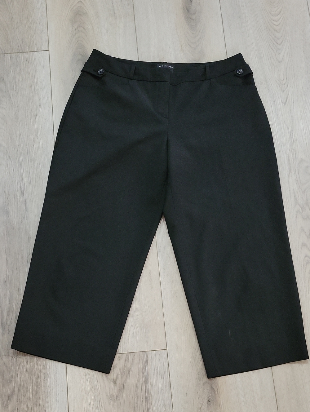 The Limited Black Cropped Wide-Leg Capris